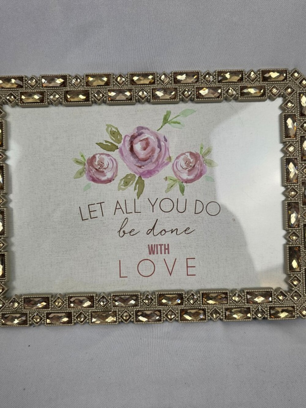 5x7 Gold Gemstone Picture Frame